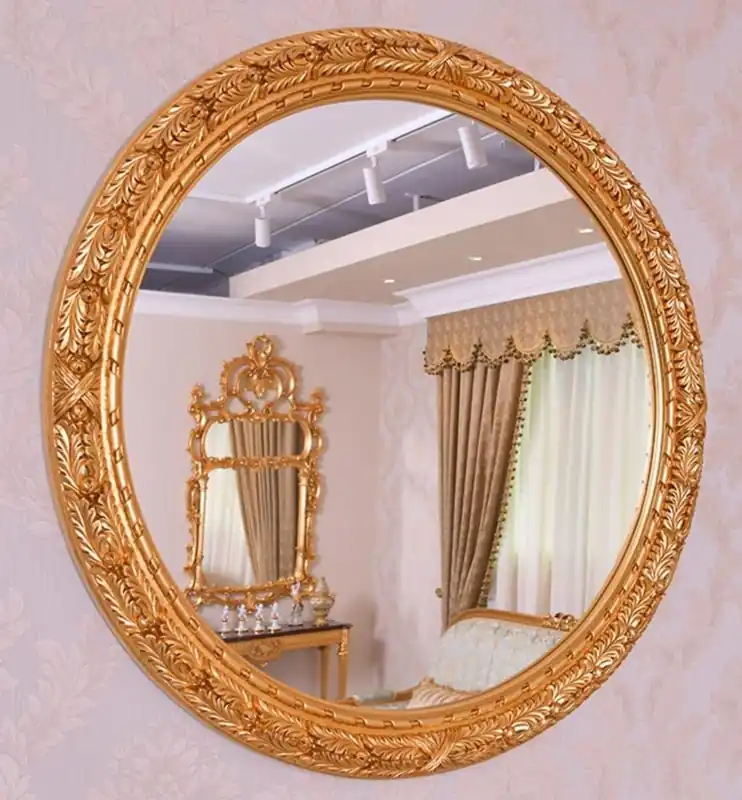 Preisknaller Casa Padrino Luxus Barock Spiegel Gold Ø 108 cm - Runder Barockstil Wandspiegel - Made in Italy