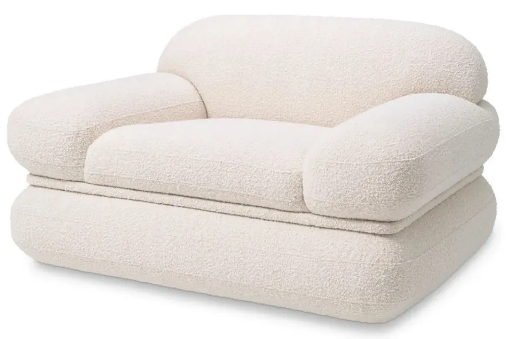 Weltweiter Versand Casa Padrino Luxus Sessel Creme 124 x 91 x H. 73 cm - Wohnzimmer Sessel - Hotel Sessel - Wohnzimmer Möbel - Luxus Möbel - Wohnzimmer Einrichtung - Luxus Einrichtung - Möbel Luxus
