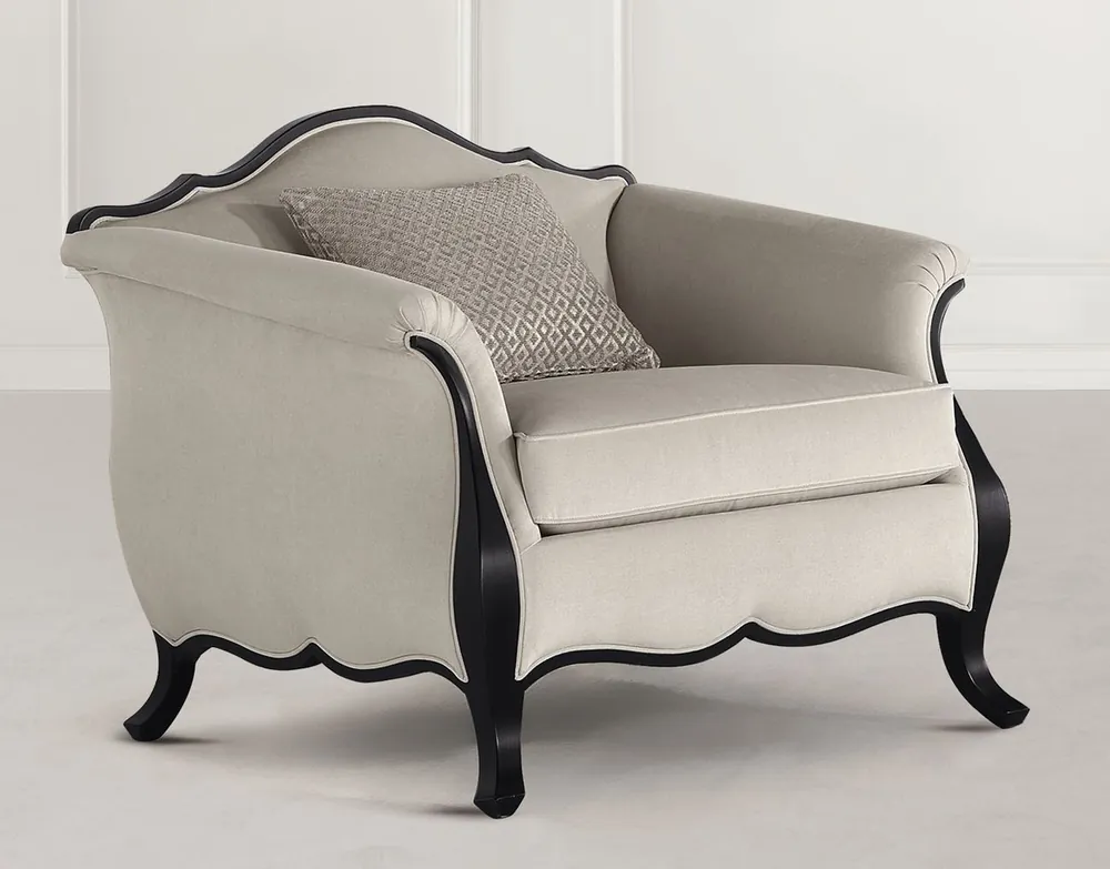 Casa Padrino Luxus Art Deco Sessel Grau / Schwarz - Handgefertigter Wohnzimmer Sessel - Wohnzimmer Möbel - Art Deco Möbel - Luxus Möbel - Luxus Qualität - Made in Italy Original
