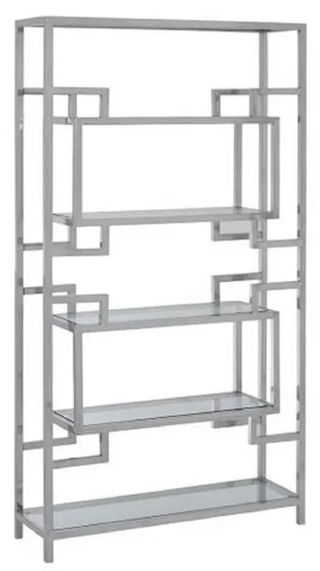 Solange Der Vorrat Reicht Casa Padrino Regalschrank mit Glasregalen Silber 100 x 30 x H. 180 cm - Bücherschrank - Wohnzimmer Schrank - Büro Schrank - Wohnzimmer Möbel - Büro Möbel - Luxus Möbel