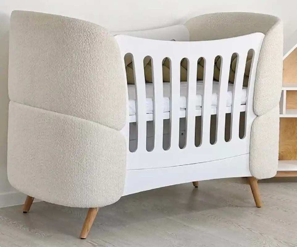 Casa Padrino Luxus Babybett Weiß / Creme / Naturfarben 145 cm Heute Kaufen
