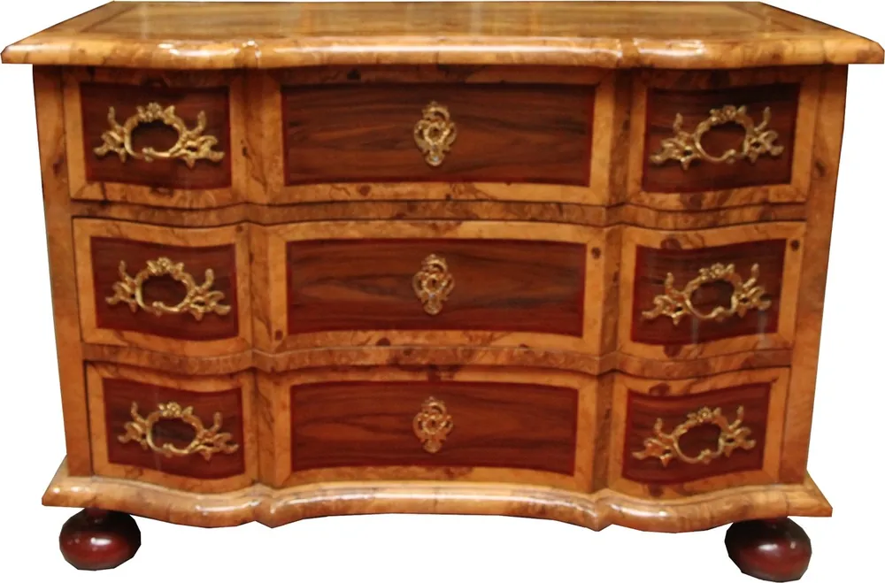 Kostenfreie Lieferung Casa Padrino Barock Kommode Braun Intarsien 127 cm mit edlen Verzierungen
