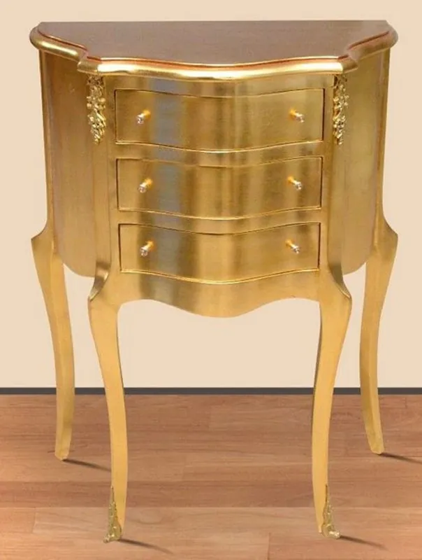 Casa Padrino Barock Kommode mit 3 Schubladen Gold - Möbel Finale Aktion