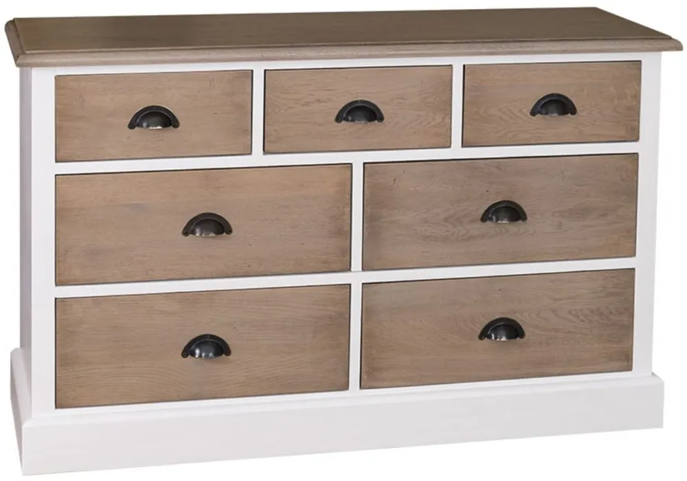 Meistverkauft Casa Padrino Landhausstil Sideboard Weiß / Naturfarben 122 x 38 x H. 75 cm - Möbel im Landhausstil
