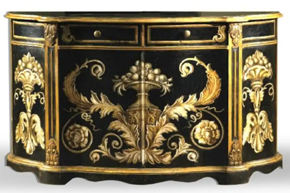 Angebot Casa Padrino Barock Sideboard Schwarz / Gold handbemalt 174 cm - Hotel Collection