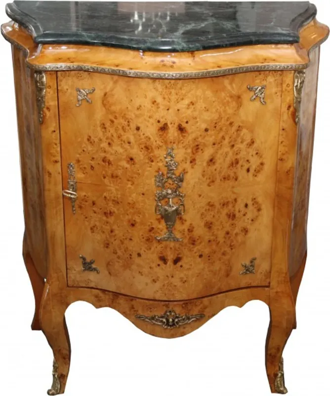 Casa Padrino Barock Kommode mit Marmorplatte Hellbraun - Modell Mahagoni Meistverkauft