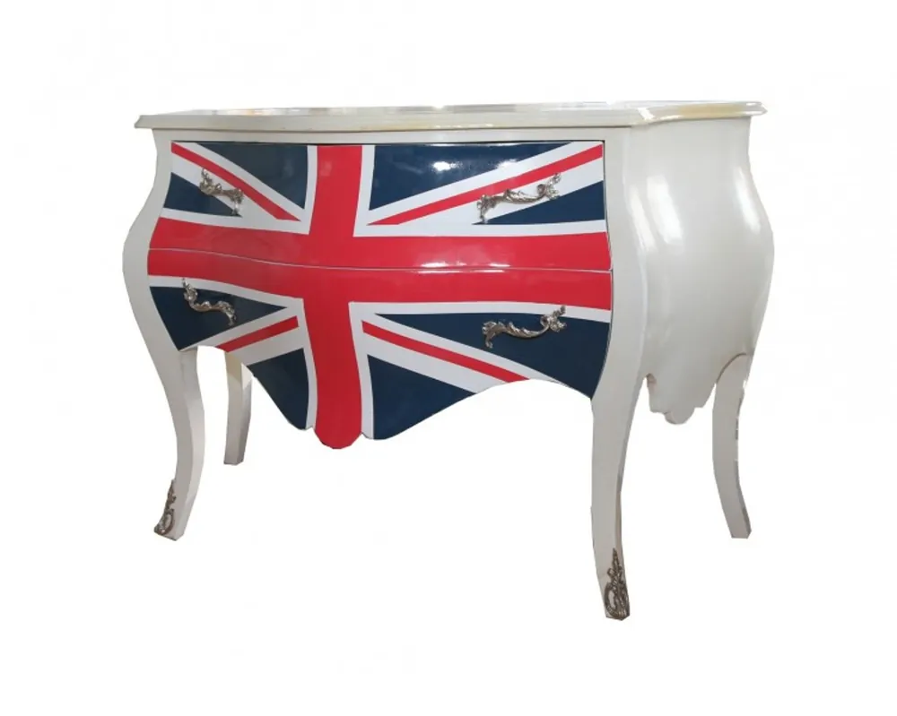 Heißes Angebot Barock Kommode Union Jack Antik Stil 100cm
