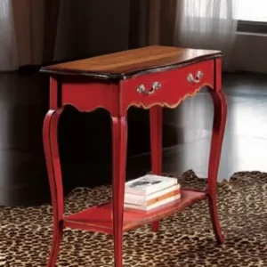 Ab Werk Casa Padrino Luxus Barock Konsole Antik Rot / Braun / Silber - Handgefertigter Konsolentisch mit Schublade - Luxus Wohnzimmer Möbel im Barockstil - Barock Möbel - Luxus Qualität - Made in Italy