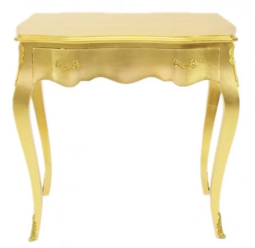 Preis Gesenkt Casa Padrino Barock Konsolen Tisch Gold mit Schublade 80 x 40 cm - Möbel Antik Stil