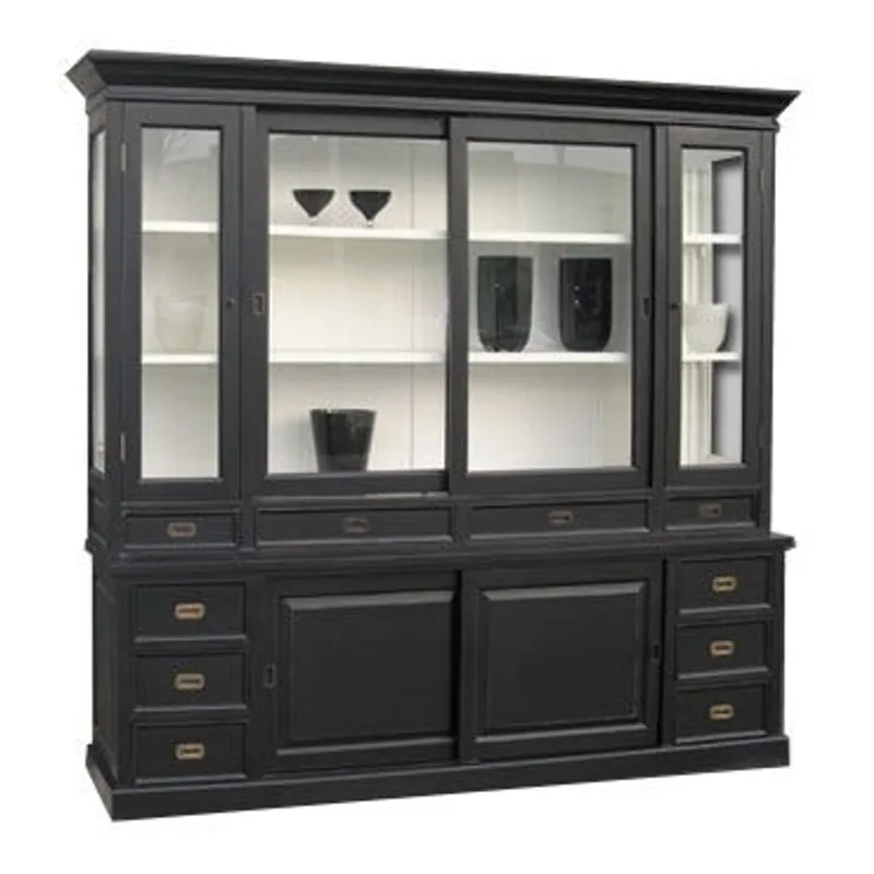 Großer Shabby Chic Landhaus Stil Schrank mit 5 Türen und 10 Schubladen - Buffetschrank - Schrank Esszimmer Super-Preis
