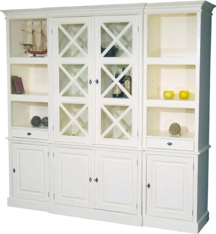 Weltweiter Versand Großer Shabby Chic Landhaus Stil Schrank mit 4 Türen und 2 Schubladen - Buffetschrank - Schrank Esszimmer