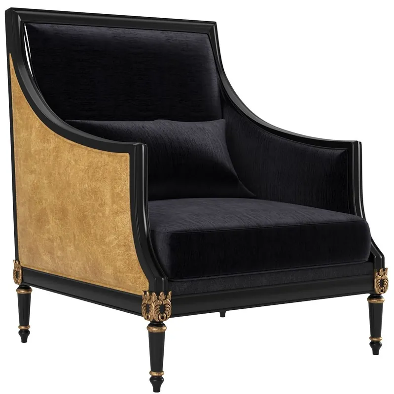 Ab Werk Casa Padrino Luxus Barock Wohnzimmer Sessel Schwarz / Gold / Antik Gold 75 x 75 x H. 103 cm - Edle Barockstil Möbel