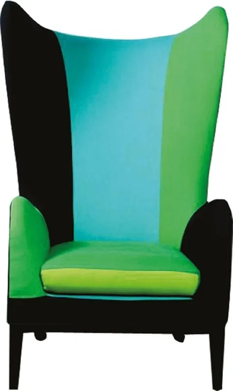 Casa Padrino Luxus Ohrensessel Schwarz / Türkis / Grün 80 x 79 x H. 131 cm - Designer Wohnzimmermöbel Bestseller