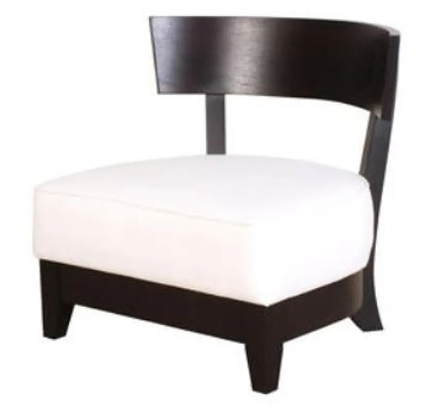 Casa Padrino Lounge Club Sessel Schwarz / Weiß 73,5 x 66 x H. 74 cm - Luxus Kollektion Bestpreis