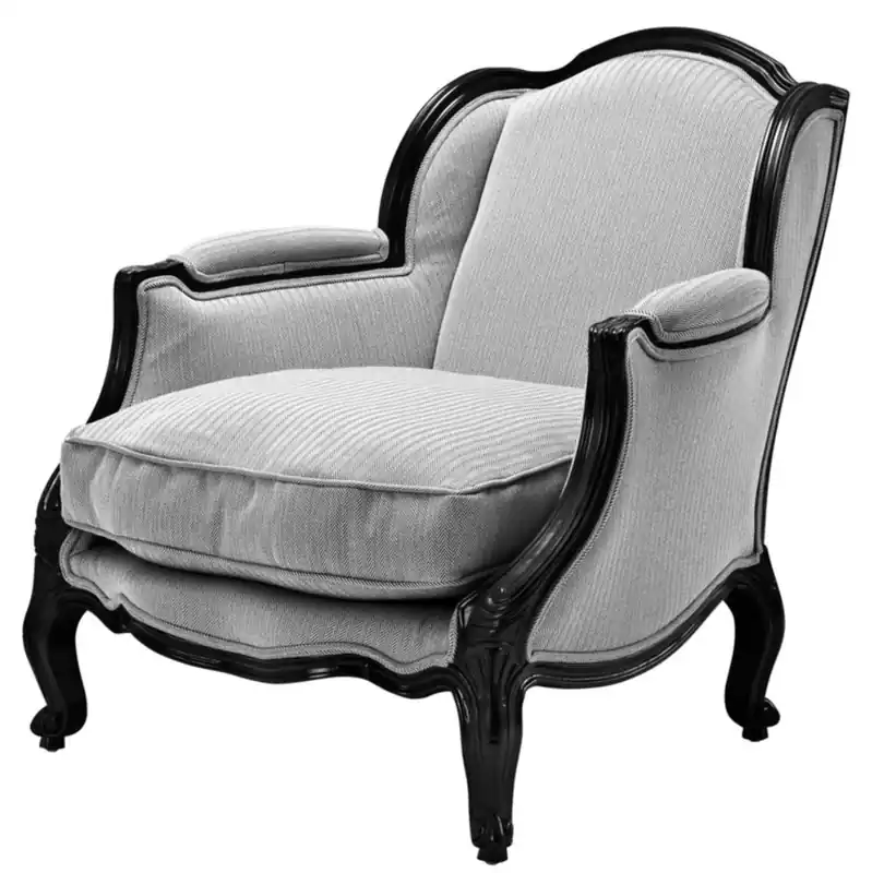 Casa Padrino Luxus Antikstil Sessel Schwarz / Weiß 76 x 80 x H. 85 cm - Hotel Möbel Neue Kollektion