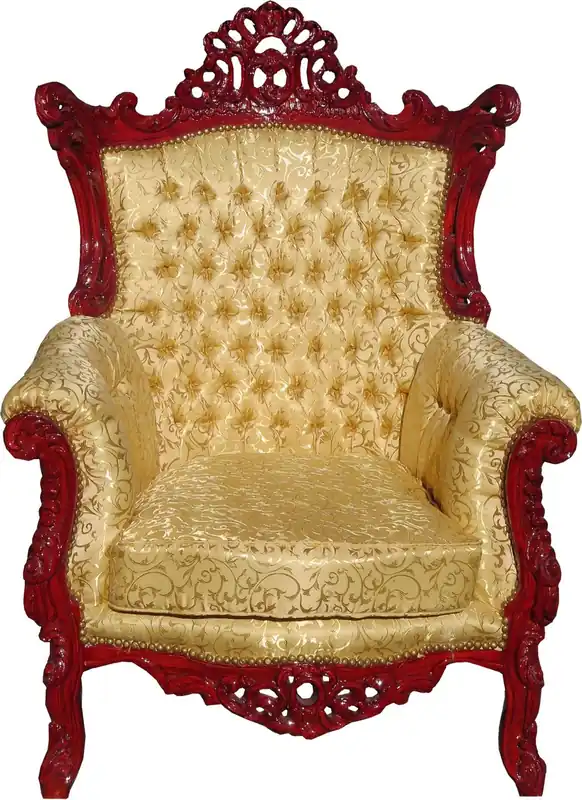 Casa Padrino Barock Sessel Al Capone Gold Muster / Braunrot -Antik Stil Wohnzimmer Möbel - Limited Edition Bestpreis