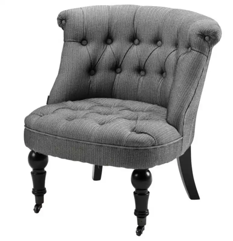 Luxus Barock Salon Stuhl Paris mit Fischgratmuster schwarz/weiss aus der Luxus Kollektion von Casa Padrino - Hotel Cafe Restaurant Möbel Einrichtung Schneller Versand