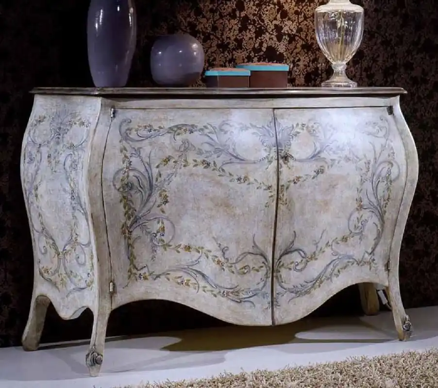 Highlight Casa Padrino Luxus Barock Sideboard Mehrfarbig - Handgefertigter Barockstil Schrank mit 2 Türen - Luxus Möbel Möbel im Barockstil - Barock Möbel - Luxus Qualität - Made in Italy