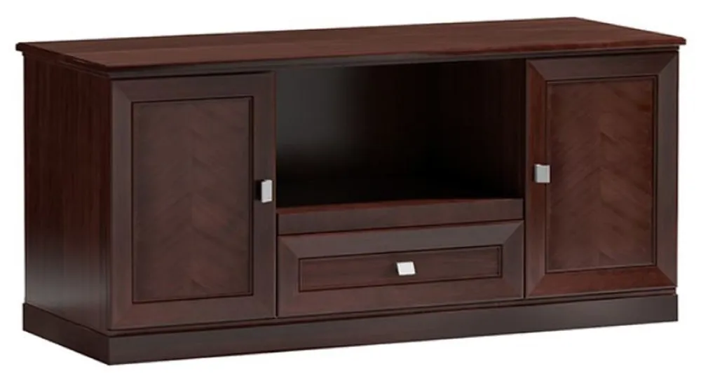 Sofort Bestellen Casa Padrino Luxus Sideboard mit 2 Türen und Schublade Dunkelbraun / Silber 165 x 60 x H. 76 cm - Wohnzimmermöbel
