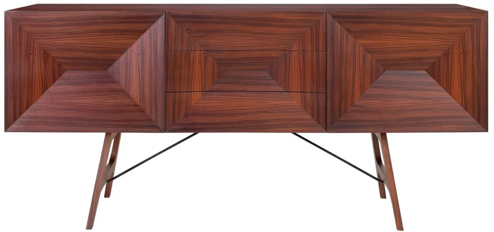 Casa Padrino Luxus Rosenholz Sideboard mit 2 Türen und 3 Schubladen Braun 200 x 50 x H. 90 cm - Luxus Qualität Sofort Bestellen