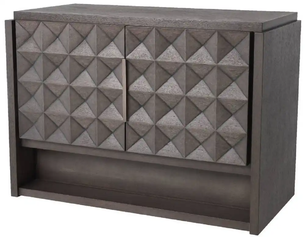 Sofort Bestellen Casa Padrino Luxus Sideboard Mokkafarben / Bronze 115 x 56 x H. 83 cm - Massivholz Schrank mit 2 Türen und 3D Effekt in den Fronten - Luxus Möbel