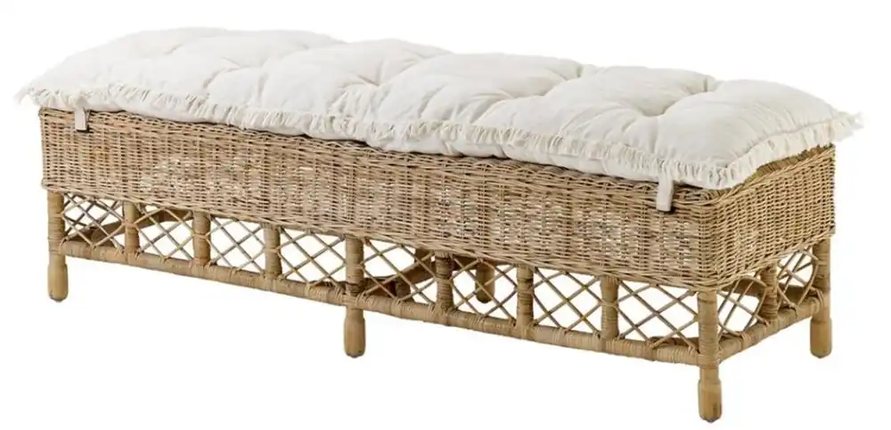 Casa Padrino Sitzbank Naturfarbig 147 x 48 x H. 50 cm - Luxus Qualität Wochenendangebot