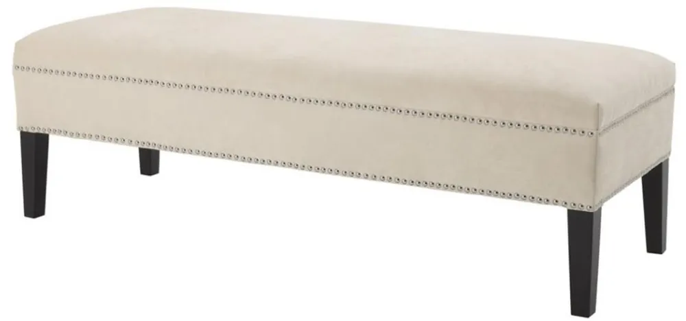 Geld-Zurück-Garantie Casa Padrino Luxus Sitzbank Naturfarbig 140 x 50 x H. 45 cm - Designer Möbel