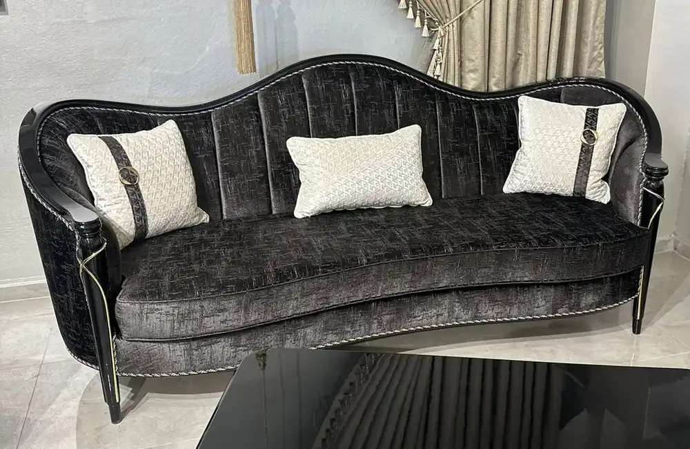Casa Padrino Luxus Barock Wohnzimmer Sofa Schwarz / Gold 250 cm - Prunkvolle Barock Möbel Nur Für Kurze Zeit