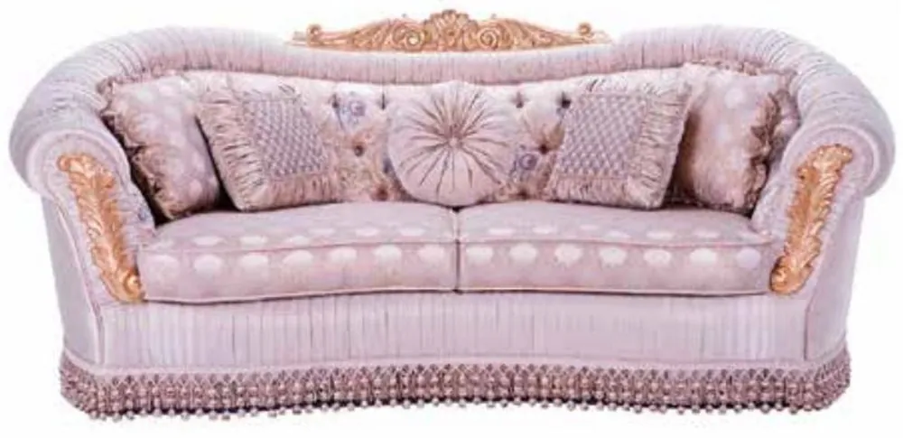 Casa Padrino Luxus Barock Sofa Rosa - Prunkvolles Wohnzimmer Sofa - Barockstil Wohnzimmer Möbel - Luxus Möbel im Barockstil - Barock Einrichtung - Edel & Prunkvoll Kostenloser Versand