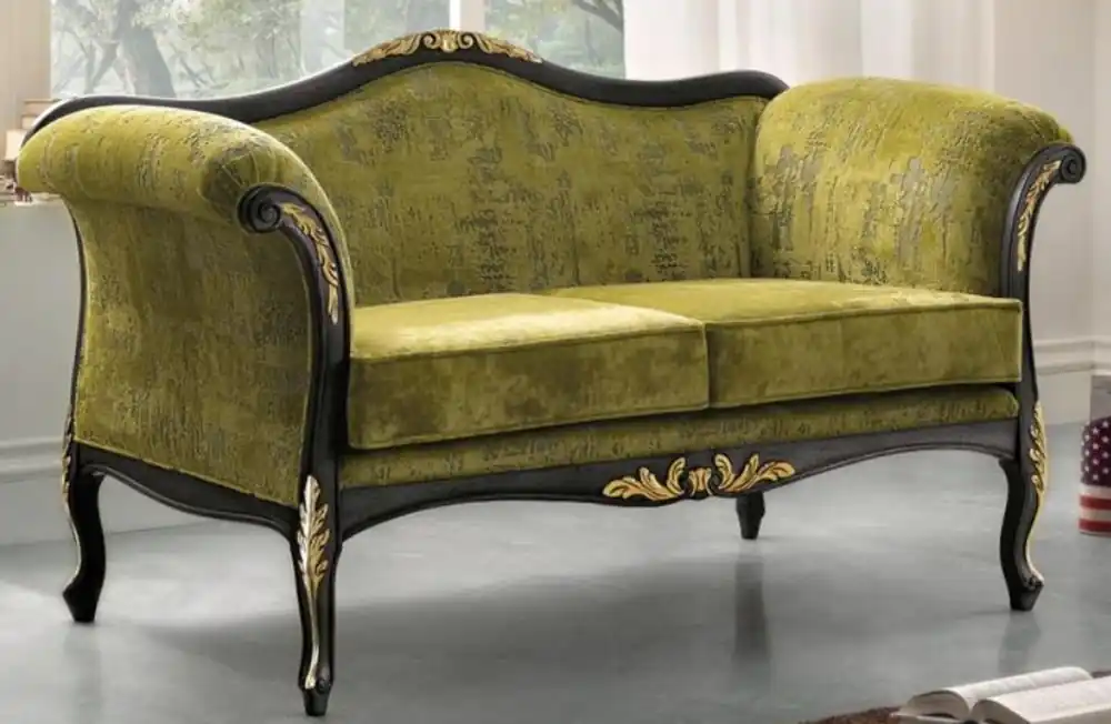 Heißes Angebot Casa Padrino Luxus Barock Wohnzimmer Sofa Grün / Schwarz / Gold 165 x 82 x H. 96 cm - Edle Barockstil Wohnzimmer Möbel