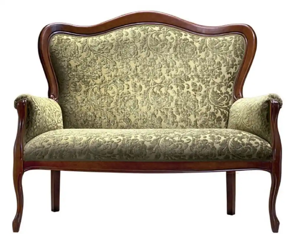 Casa Padrino Luxus Barock Sofa Grün / Dunkelbraun 124 x 74 x H. 107 cm - Barock Wohnzimmermöbel Versand Am Gleichen Tag