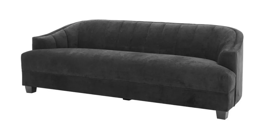 Sofort Bestellen Casa Padrino Luxus Wohnzimmer Sofa in schwarz 230 x 90 x H. 75 cm - Luxus Möbel