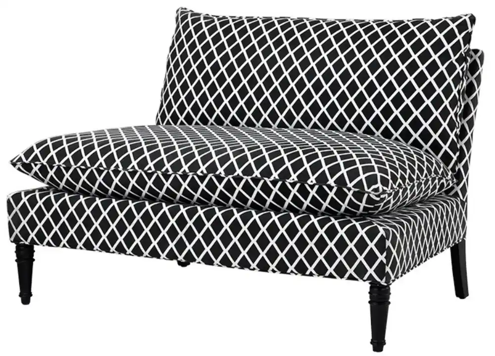 Direkt Vom Hersteller Casa Padrino Wohnzimmer Sofa Schwarz / Weiß 129,5 x 91 x H. 89 cm - Designer Möbel