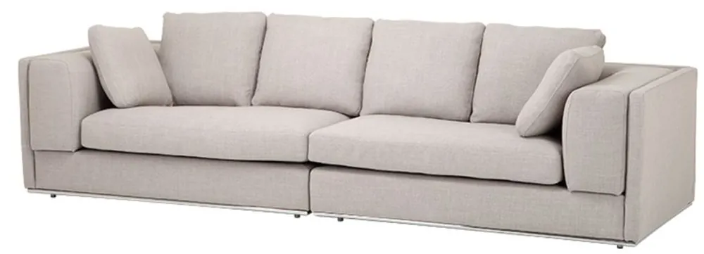 Casa Padrino Sofa Sandfarbig 290 x 111 x H. 80 cm - Luxus Kollektion Begrenztes Angebot