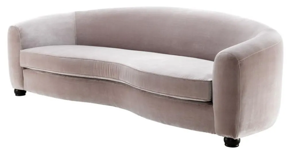 Markenware Casa Padrino Designer Luxus Sofa Hellgrau - Luxus Qualität