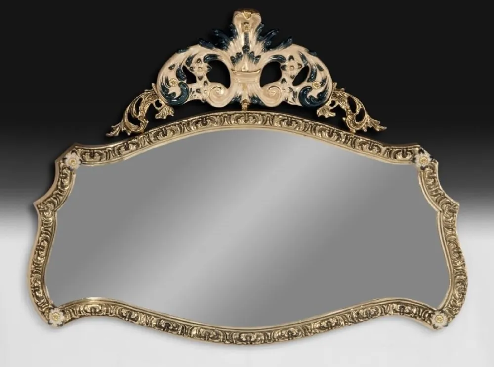Jetzt Zugreifen Casa Padrino Luxus Barock Bronze Spiegel Gold / Beige / Grün 107 cm - Barock Möbel