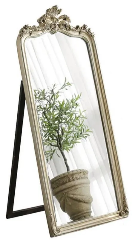 Gratis Versand Casa Padrino Luxus Barock Standspiegel Antik Silber - Prunkvoller Barockstil Spiegel - Luxus Schlafzimmer Möbel im Barockstil - Barock Möbel - Luxus Qualität - Made in Italy