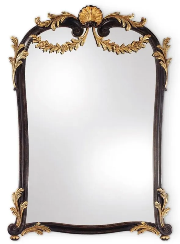 Casa Padrino Luxus Barock Spiegel Antik Schwarz / Gold - Handgefertigter italienischer Barockstil Wandspiegel - Luxus Möbel im Barockstil - Luxus Qualität - Made in Italy Sonderaktion