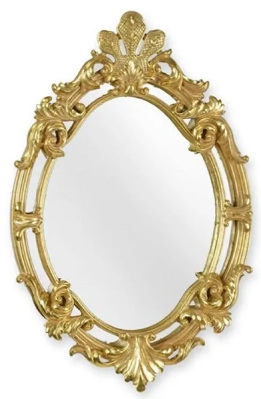 Casa Padrino Barock Spiegel Gold 29 x H. 44,8 cm - Prunkvoller Barockstil Kunstharz Wandspiegel - Barock Möbel - Edel & Prunkvoll Bestseller
