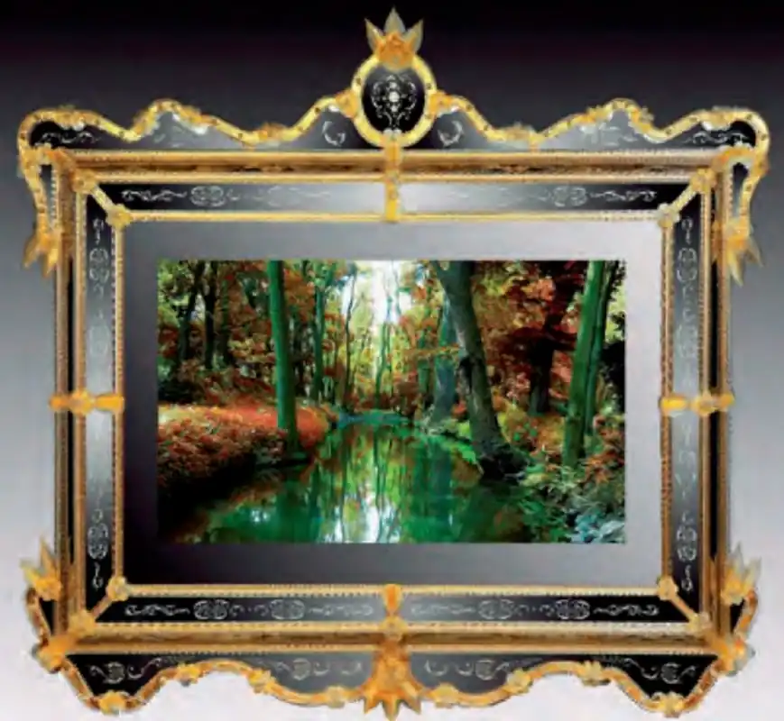 Heißes Angebot Casa Padrino Luxus Barock Spiegel Gold - Prunkvoller Wandspiegel im Venezianischen Stil mit integriertem 40 Zoll TV - Hotel Möbel - Barock Möbel - Luxus Möbel im Barockstil - Made in Italy