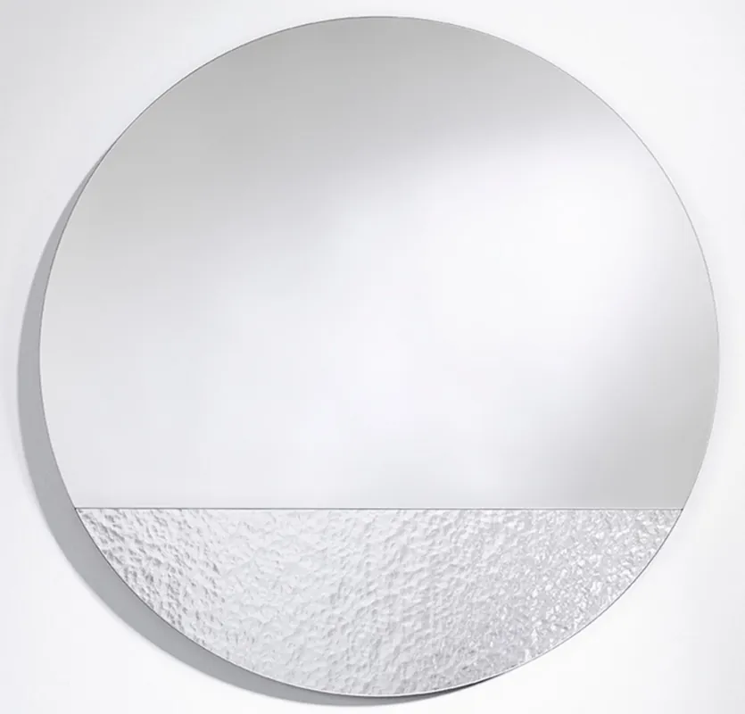 Limited Edition Casa Padrino Luxus Wandspiegel Ø 96 cm - Runder Spiegel mit strukturierter Oberfläche - Wohnzimmer Spiegel - Garderoben Spiegel - Luxus Qualität