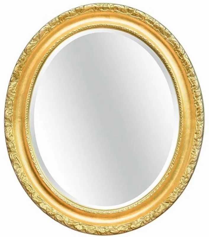 Neuheit Casa Padrino Luxus Barock Spiegel Gold 64 x 6 x H. 84 cm - Ovaler Wandspiegel im Barockstil - Barock Möbel