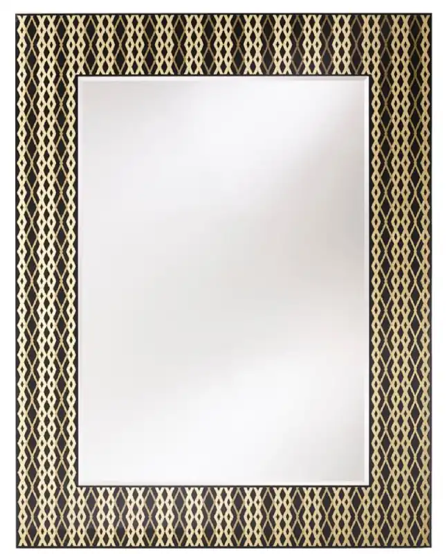 Preis Gesenkt Casa Padrino Designer Wandspiegel Schwarz / Bronze / Gold 99 x H. 127 cm - Wohnzimmer Spiegel - Garderoben Spiegel - Luxus Qualität