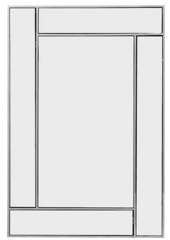 Kostenloser Versand Casa Padrino Luxus Edelstahl Spiegel / Wandspiegel Silber 60 x H. 90 cm - Luxus Kollektion