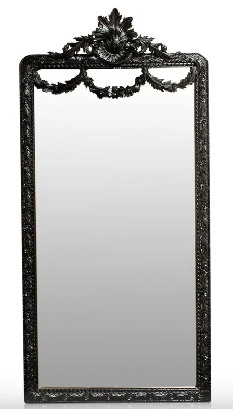 Casa Padrino Barock Spiegel Schwarz 120 x H. 242 cm - Barock Wandspiegel Direktkauf