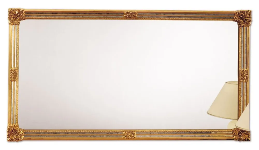Casa Padrino Barockstil Wandspiegel Gold 185 x H. 100 cm - Hotel & Restaurant Möbel Kostenloser Rückversand
