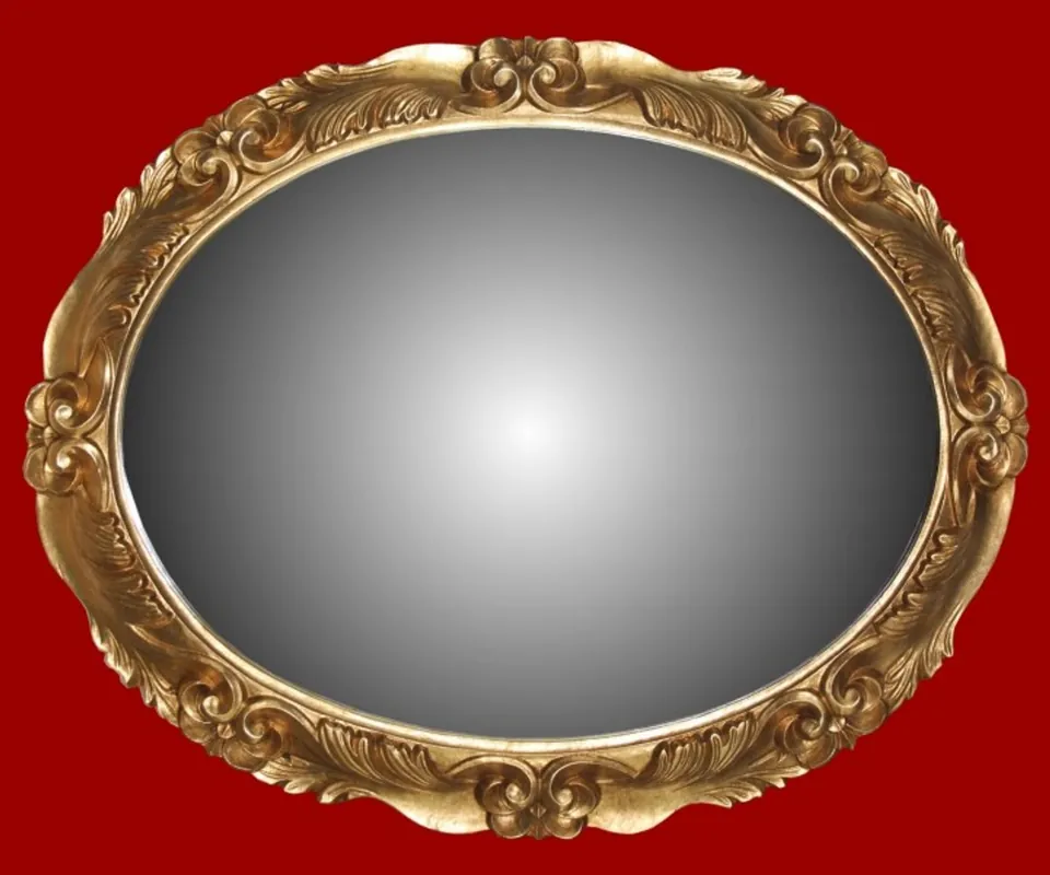 Neue Kollektion Casa Padrino Barock Wandspiegel aus Italien Gold Oval B 101 cm, H 81 cm - Edel & Prunkvoll