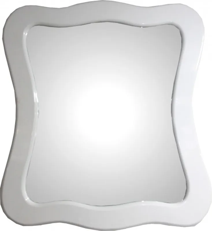 Casa Padrino Barock Wandspiegel Weiß Hochglanz 95 x 89 cm - Barocker Spiegel Neu Im Sortiment