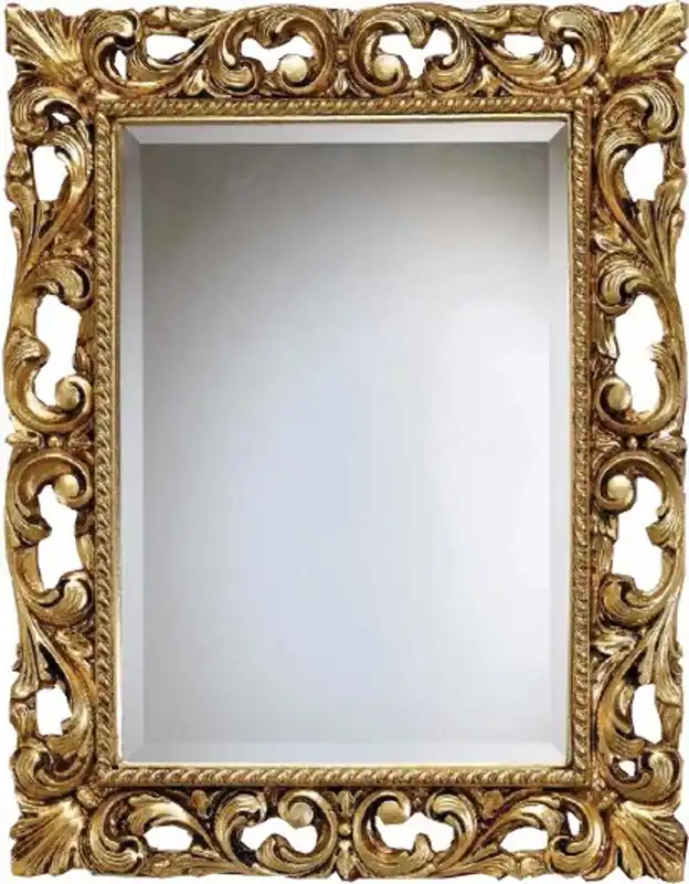 Casa Padrino Barock Wandspiegel aus Italien Gold H 95 cm, B 75 cm - Edel & Prunkvoll Geld-Zurück-Garantie