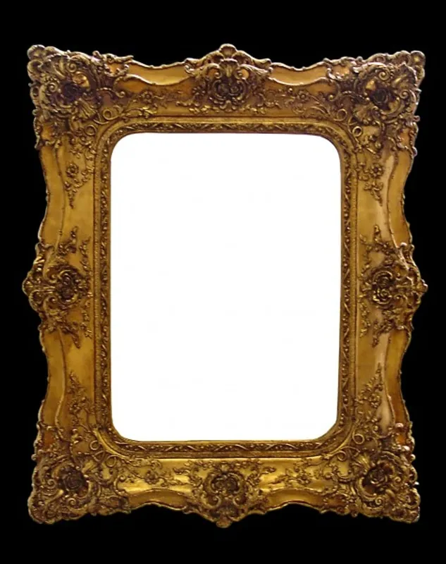 Casa Padrino Barock Wandspiegel Gold mit Doppelrahmen - 120 x 105 cm - Edel & Prunkvoll Direkt Vom Hersteller